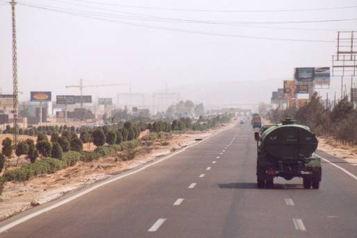 Route du dsert entre Alexandrie et Le Caire