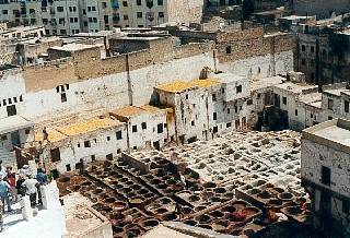 Fes,quartier des teinturiers et tanneurs